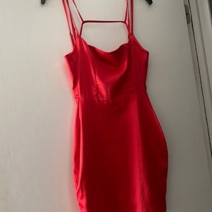 Oh Polly satin red dress